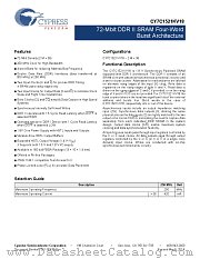 CY7C1521KV18-250BZXC datasheet pdf Cypress