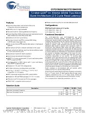 CY7C1562XV18-366BZXC datasheet pdf Cypress