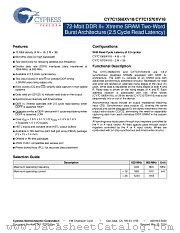 CY7C1570XV18-633BZXC datasheet pdf Cypress