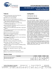 CY7C1613KV18-300BZI datasheet pdf Cypress