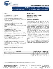 CY7C2170KV18-550BZXC datasheet pdf Cypress