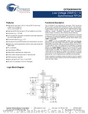 CY7C4201V-15AXC datasheet pdf Cypress