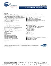 CY7C65213-28PVXI datasheet pdf Cypress