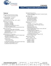 CY8C240093-24LTXI datasheet pdf Cypress