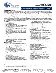 CY8C3445AXE-107 datasheet pdf Cypress