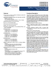 CYD09S72V18-167BBXC datasheet pdf Cypress
