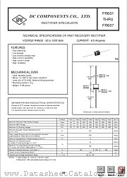 FR601 datasheet pdf DC Components