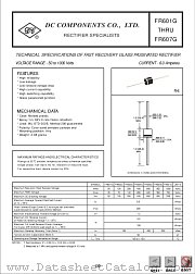 FR606G datasheet pdf DC Components