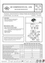KBPC15005 datasheet pdf DC Components