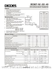 BC807-16 datasheet pdf Diodes