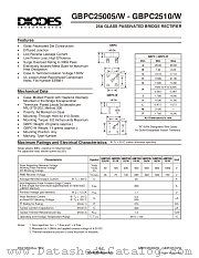 GBPC2502W datasheet pdf Diodes