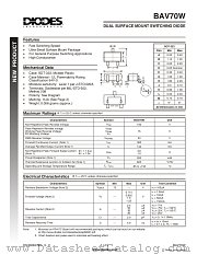 BAV70W datasheet pdf Diodes