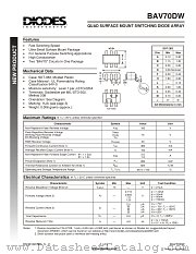 BAV70DW datasheet pdf Diodes