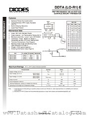 DDTA122TE datasheet pdf Diodes