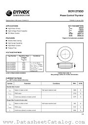 DCR1279SD datasheet pdf Dynex Semiconductor