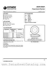 DCR1576SY46 datasheet pdf Dynex Semiconductor