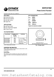 DCR1673SZ datasheet pdf Dynex Semiconductor