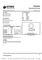 DCR806SG24 datasheet pdf Dynex Semiconductor