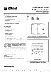 DFM1200EXM12-A000 datasheet pdf Dynex Semiconductor