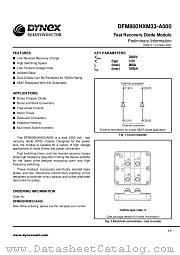 DFM800NXM33-A000 datasheet pdf Dynex Semiconductor