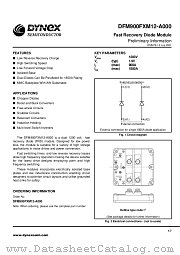DFM900FXM12-A000 datasheet pdf Dynex Semiconductor