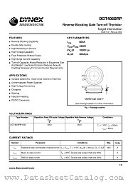 DGT408BRP4540 datasheet pdf Dynex Semiconductor