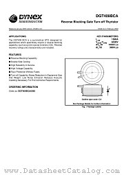DGT409BCA datasheet pdf Dynex Semiconductor