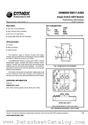 DIM800FSM17-A000 datasheet pdf Dynex Semiconductor