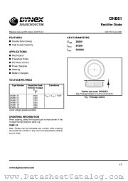 DNB6116 datasheet pdf Dynex Semiconductor