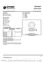 DS2106SY38 datasheet pdf Dynex Semiconductor