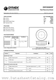 DSF20060SF datasheet pdf Dynex Semiconductor