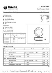 DSF8025SE23 datasheet pdf Dynex Semiconductor