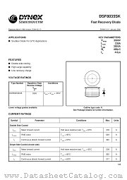 DSF8035SK35 datasheet pdf Dynex Semiconductor