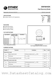 DSF8045SK45 datasheet pdf Dynex Semiconductor