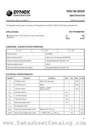 GDU90-20302 datasheet pdf Dynex Semiconductor