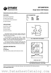 GP1200FSS18 datasheet pdf Dynex Semiconductor