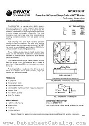 GP800FSS12 datasheet pdf Dynex Semiconductor