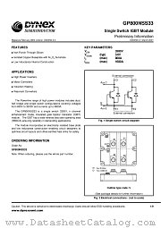 GP800NSS33 datasheet pdf Dynex Semiconductor