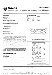 GP801DDM18 datasheet pdf Dynex Semiconductor