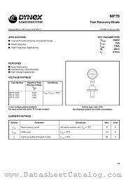 MF70 datasheet pdf Dynex Semiconductor