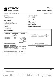 TK18 datasheet pdf Dynex Semiconductor