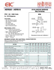 ABR610 datasheet pdf EIC discrete Semiconductors
