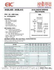 AKBL400 datasheet pdf EIC discrete Semiconductors
