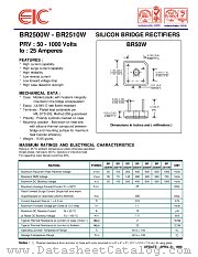BR2502W datasheet pdf EIC discrete Semiconductors