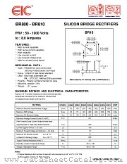BR801 datasheet pdf EIC discrete Semiconductors