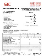 FR154G datasheet pdf EIC discrete Semiconductors
