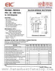 RBV802 datasheet pdf EIC discrete Semiconductors