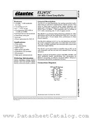 EL2072C datasheet pdf Elantec Semiconductor