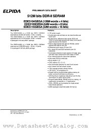EDE5116GBSA-4A-E datasheet pdf Elpida Memory