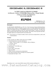 HB52RF648DC-B datasheet pdf Elpida Memory